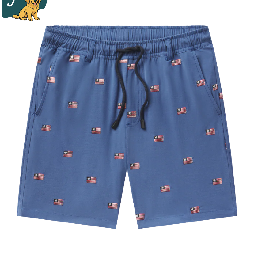 Southern Marsh - Youth SOUTHERNCLASSICS Swim Trunk - Chambray Flags