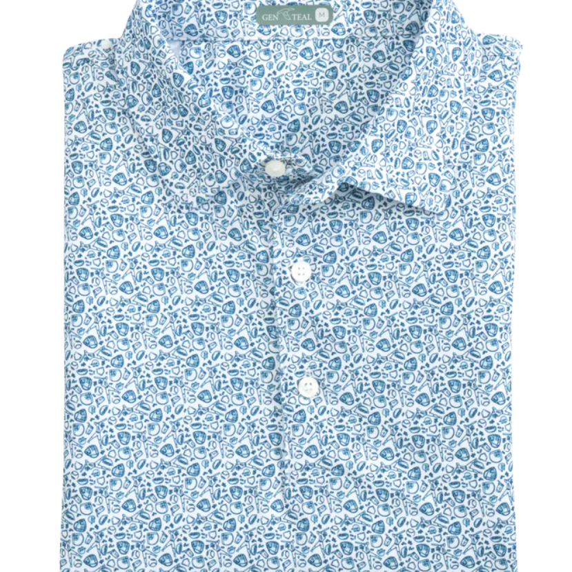 Genteal Apparel - Fastball Printed Performnace Polo