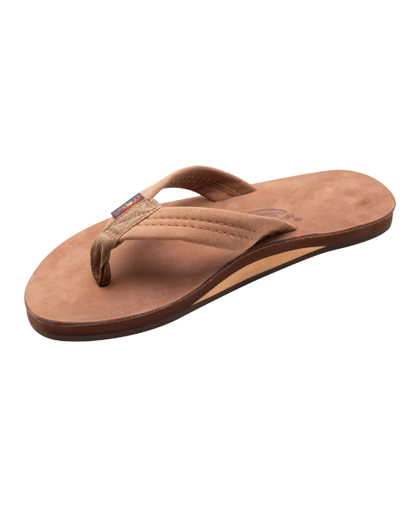 Brown sandal on a white background