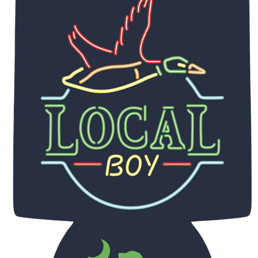 Local Boy - Neon Duck Latte Koozie