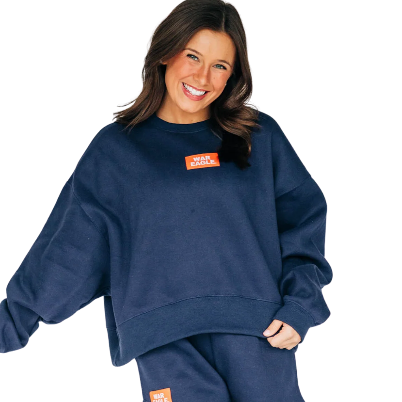 The Becca Boxy Crewneck War Eagle