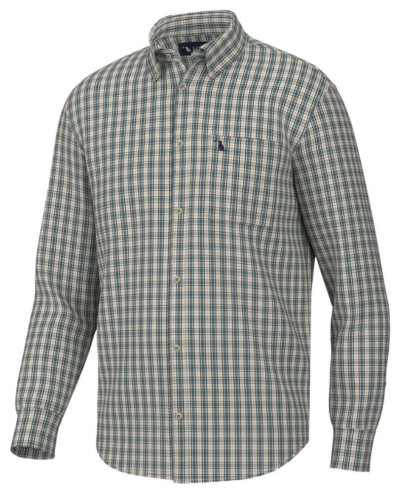 Green and white checkered shirt on a white background