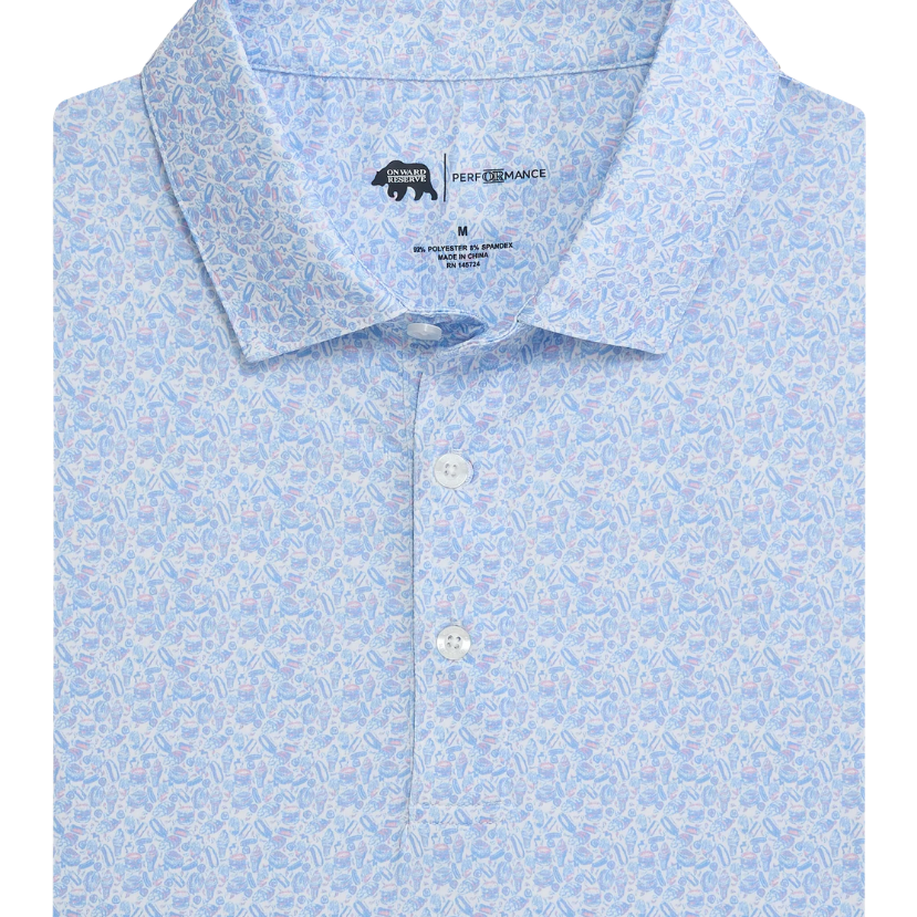 Onward Reserve - Snack Bar Printed Performance Polo