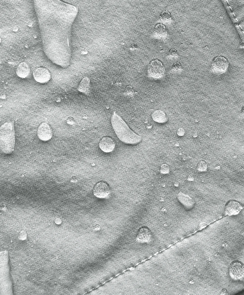 Close-up of water droplets on Nomad Performance Joggers