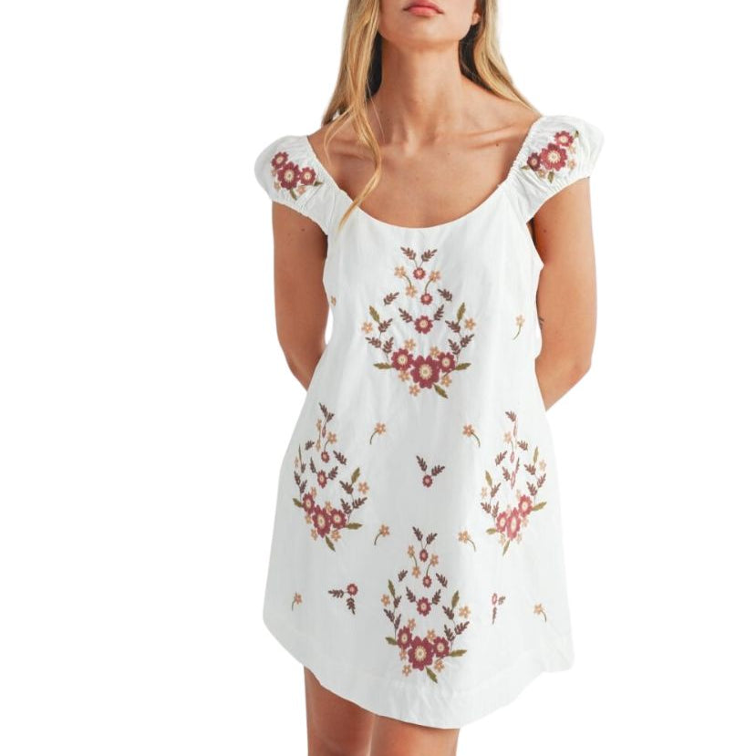 Fall Florals Mini Dress