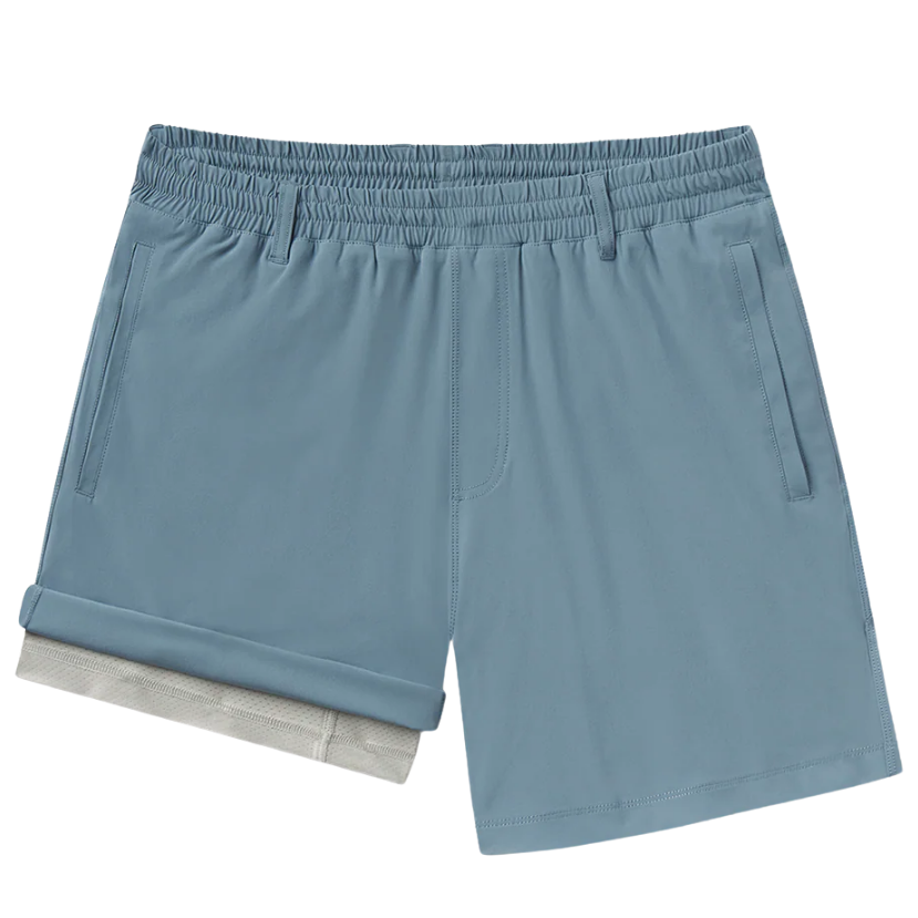 Blue Southern Shirt Everyday shorts on a white background