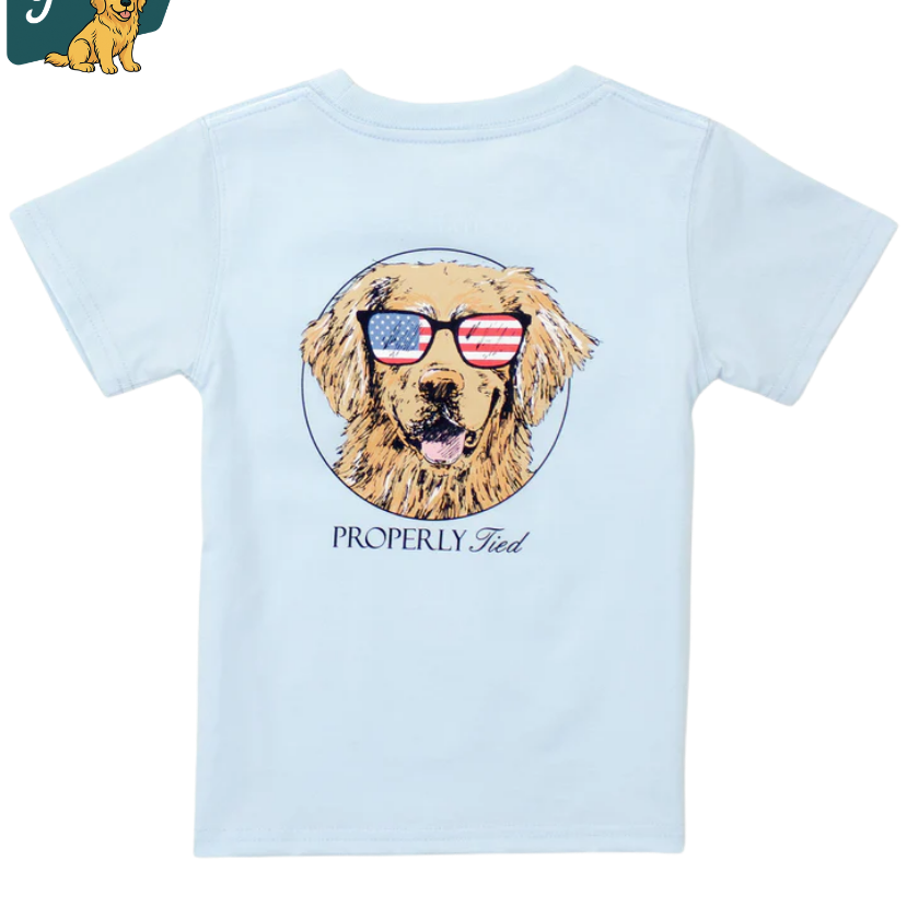 Properly Tied - Boys Patriot Dog Tee