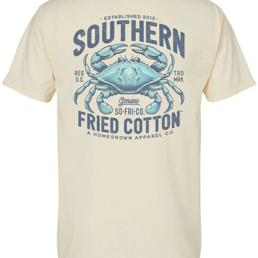 Southern Fried Cotton - Salty Blue Crab Tee