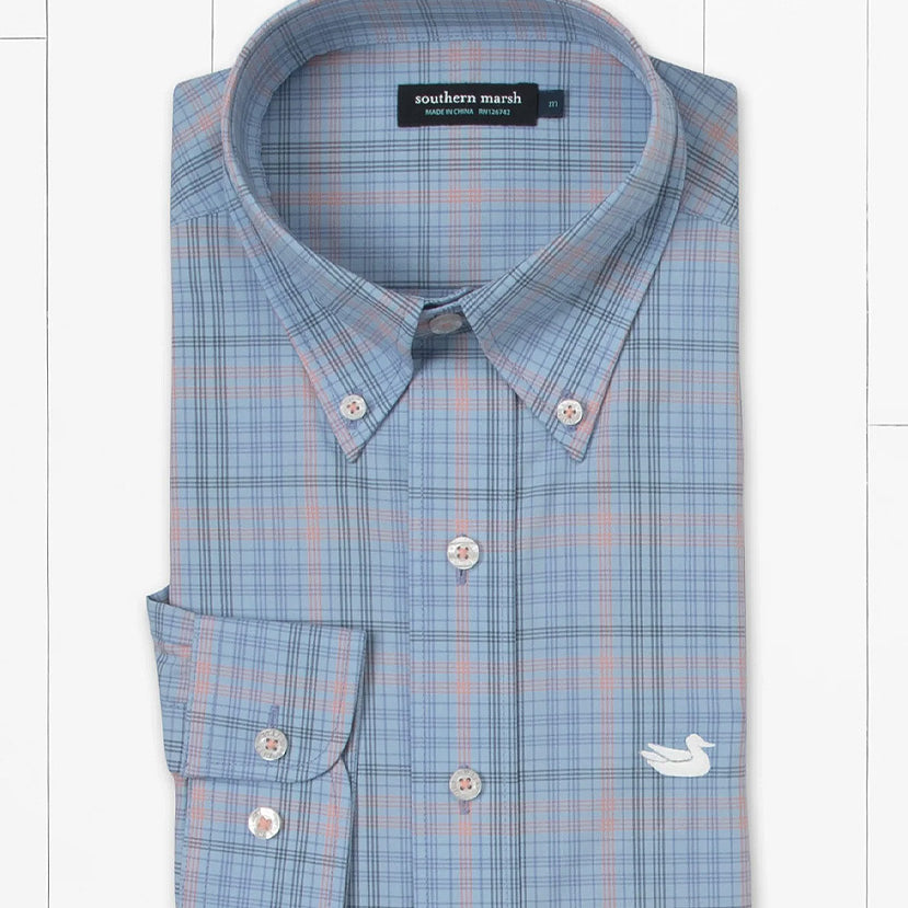 Southern Marsh - Aiken Windowpane Wrinkle Free Dress Shirt