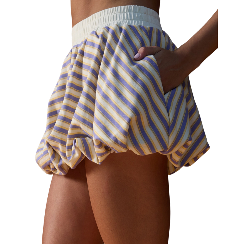 Dani Striped Bubble Mini Skirt