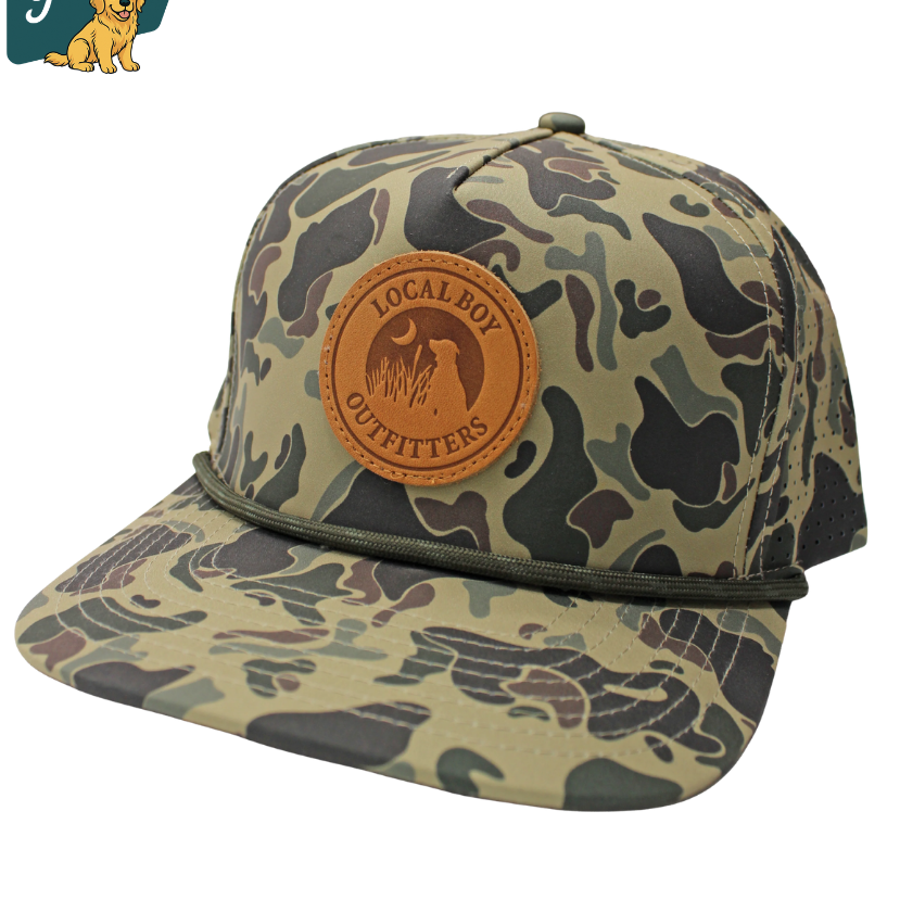 Local Boy - Youth Leather Patch Perf Rope Hat