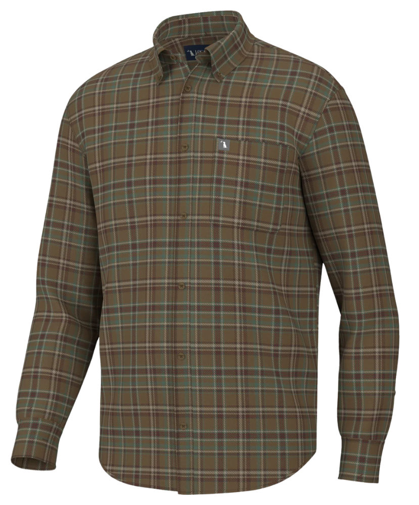 Men's Plaid Dress Shirt Button Down. Woven with Local Boy branding.