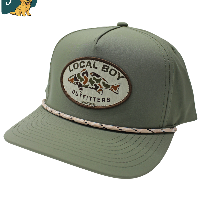 Local Boy - Youth Vintage Redfish Patch HC Rope Hat