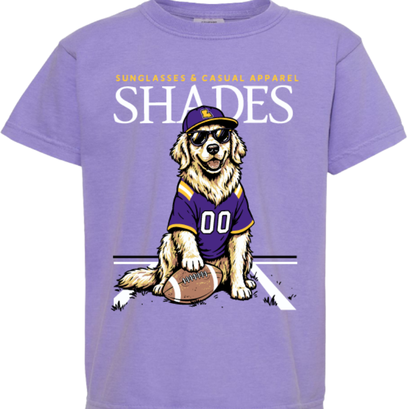 Shades - Youth Louisiana Pigskin Pup Tee