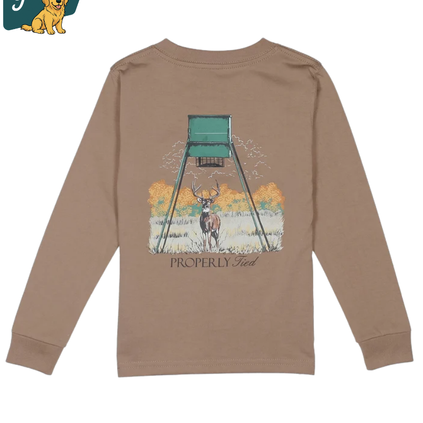 Properly Tied - Youth Deer Feeder LS Tee