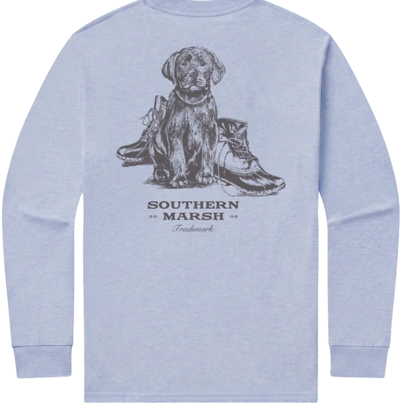 Southern Marsh - LS Seawash - Pup & Boots Tee