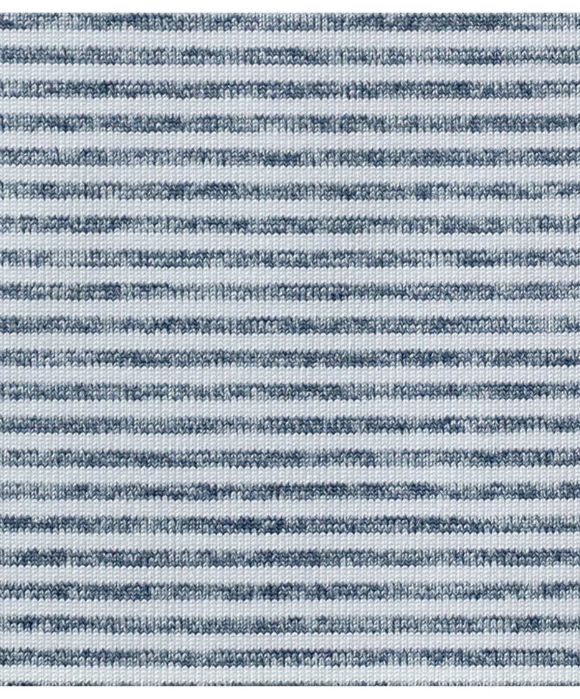 Textured fabric with blue and gray horizontal stripes