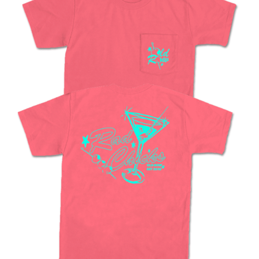 Old Row - Rad Chicks Martini Pocket Tee