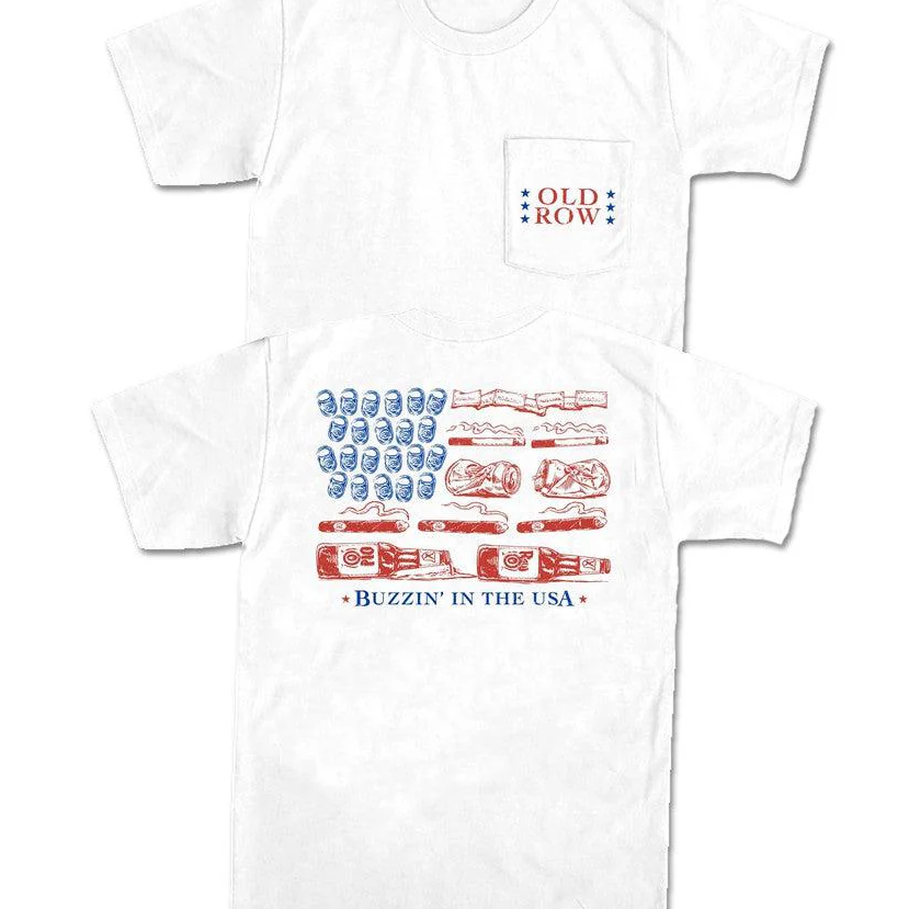 Old Row - Buzzin' In The USA Pocket Tee