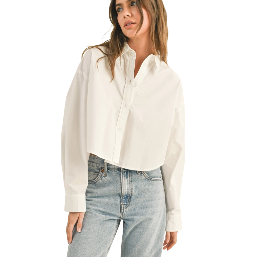 Cropped Button Down Shirt