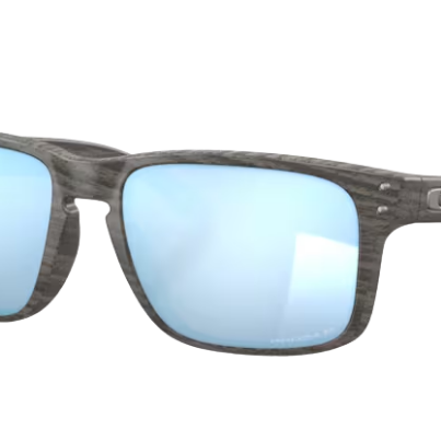 Oakley Sunglasses with blue reflective lenses on a white background