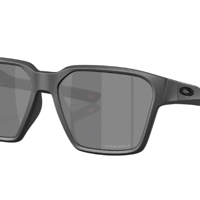 Oakley Briza Sunglasses with dark lenses and gray frame on a white background