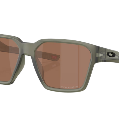 Oakley Briza Sunglasses with brown lenses and a olive frame on a white background