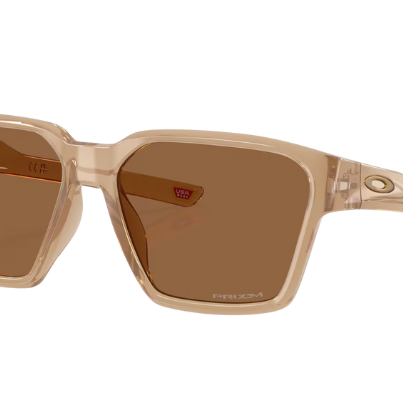 Oakley Briza Sunglasses with brown lenses and beige frame on a white background