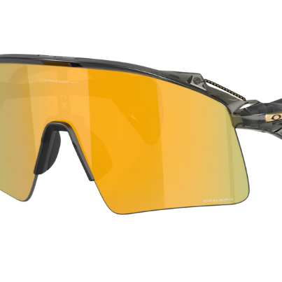 Oakley Stunt Wing Sunglasses with orange reflective lenses and black frame on a white background