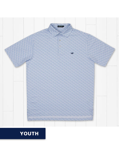 Southern Marsh - Youth Flyline Performance Polo - Palm & Pineapples