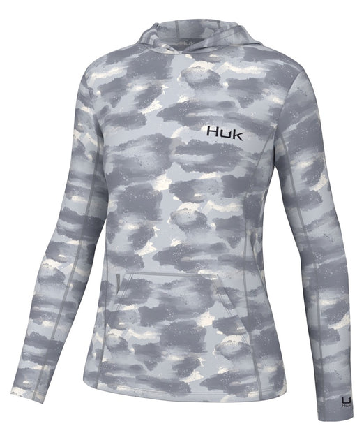 Huk Icon X Solid Hoodie LS Womens Oyster