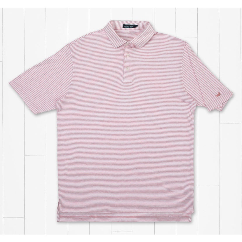 Southern Marsh - MarshLUX Mangrove Stripe Pique Polo