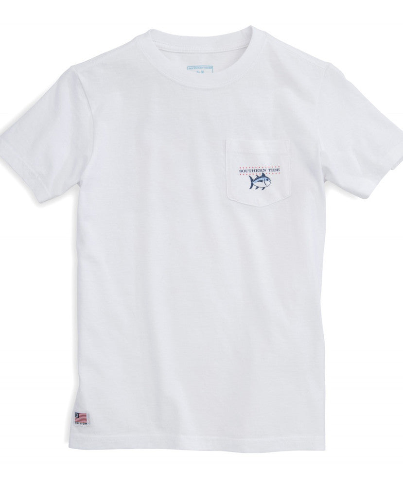 Southern Tide - Youth Independence Tee - White Front