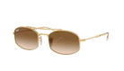Gold sunglasses with gradient lenses on a white background Ray-Ban