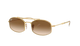 Gold sunglasses with gradient lenses on a white background Ray-Ban