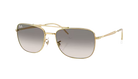 Gold-framed Ray-Ban sunglasses with gradient lenses on a white background