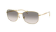 Gold-framed Ray-Ban sunglasses with gradient lenses on a white background