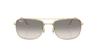 Gold-framed Ray-Ban sunglasses with gradient lenses on a white background