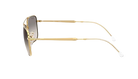 Gold-framed Ray-Ban sunglasses with gradient lenses on a white background