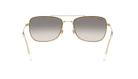 Gold-framed Ray-Ban sunglasses with gradient lenses on a white background