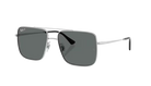 RAYBAN Silver sunglasses with dark lenses on a white background