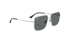 RAYBAN Silver sunglasses with dark lenses on a white background