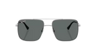 RAYBAN Sunglasses with dark lenses and silver frame on a white background