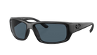 Black Costa wraparound sunglasses with a Costa brand logo on a white background