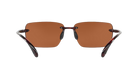 Rimless Costa Sunglasses with green mirror lenses and tortoise shell frames on a white background