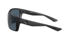 Black Costa sunglasses with gray lenses on a white background