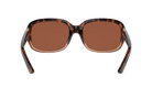 Sunglasses with tortoiseshell frame and brown lenses on a white background
