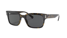 Ray-Ban Sunglasses with tortoiseshell frame and dark lenses on a white background