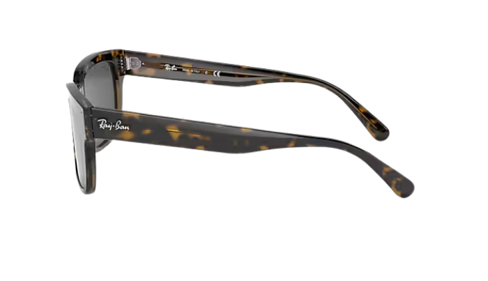 Ray-Ban Sunglasses with tortoiseshell frame and dark lenses on a white background