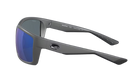 Matte Gray Costa sunglasses with blue lenses on a white background